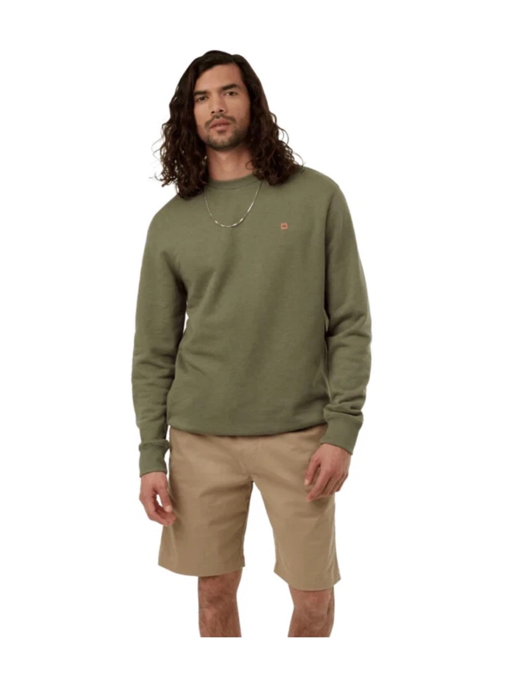 tentree Reynard Crew Sweatahirt | Deep Lichen Green